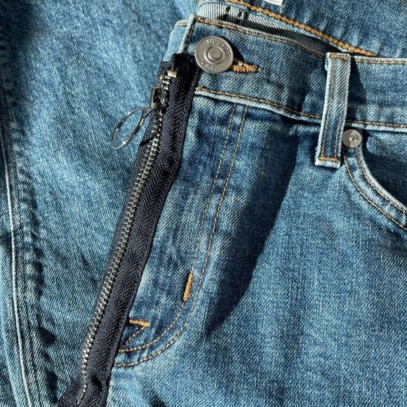 Hudson Riley Relaxed Straight Leg Ring Zip Crop Jeans Sz 27 - Picture 10 of 11